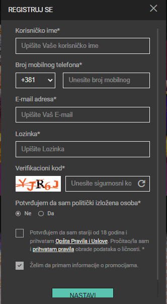 King kazino registracija