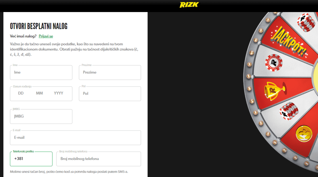 Rizk registracija