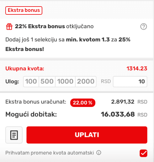 Super bet ekstra bonus