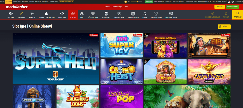 Meridianbet slot igre